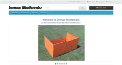 Desktop Screenshot of jormaxwindbreaks.co.uk